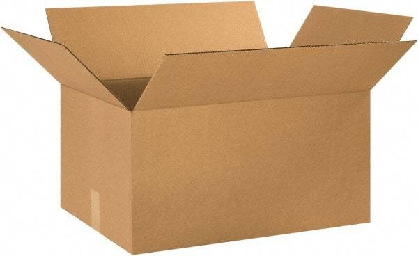 Made in USA - 16" Wide x 24" Long x 13" High Rectangle Corrugated Shipping Box - 1 Wall, Kraft (Color), 65 Lb Capacity - Eagle Tool & Supply