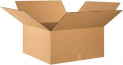 Made in USA - 24" Wide x 24" Long x 12" High Rectangle Corrugated Shipping Box - 1 Wall, Kraft (Color), 65 Lb Capacity - Eagle Tool & Supply