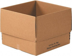 Made in USA - 24" Wide x 24" Long x 18" High Rectangle Moving Boxes - 1 Wall, Kraft (Color), 65 Lb Capacity - Eagle Tool & Supply