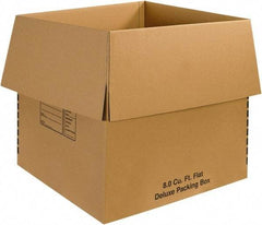 Made in USA - 24" Wide x 24" Long x 24" High Square Moving Boxes - 1 Wall, Kraft (Color), 65 Lb Capacity - Eagle Tool & Supply