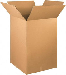 Made in USA - 24" Wide x 24" Long x 48" High Rectangle Heavy Duty Corrugated Box - 2 Walls, Kraft (Color), 100 Lb Capacity - Eagle Tool & Supply