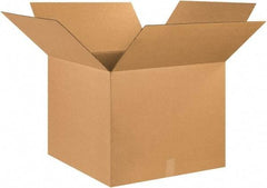 Made in USA - 25" Wide x 25" Long x 20" High Rectangle Corrugated Shipping Box - 1 Wall, Kraft (Color), 65 Lb Capacity - Eagle Tool & Supply
