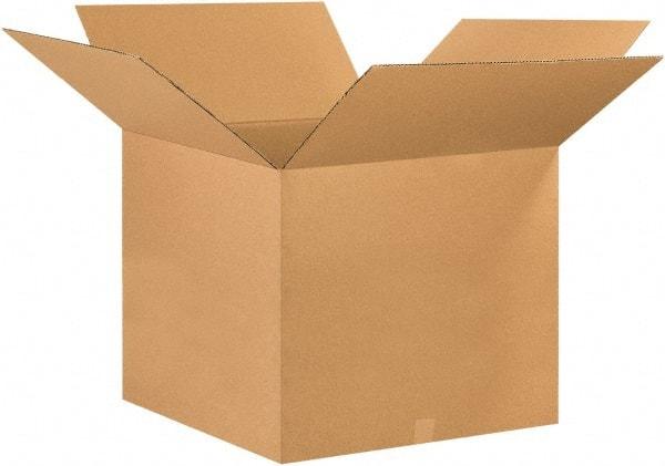 Made in USA - 26" Wide x 26" Long x 20" High Rectangle Corrugated Shipping Box - 1 Wall, Kraft (Color), 65 Lb Capacity - Eagle Tool & Supply