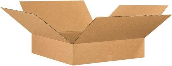 Made in USA - 26" Wide x 26" Long x 8" High Rectangle Corrugated Shipping Box - 1 Wall, Kraft (Color), 65 Lb Capacity - Eagle Tool & Supply