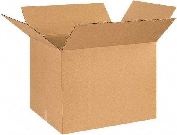 Made in USA - 20" Wide x 26" Long x 20" High Rectangle Corrugated Shipping Box - 1 Wall, Kraft (Color), 65 Lb Capacity - Eagle Tool & Supply