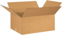 Made in USA - 22" Wide x 26" Long x 12" High Rectangle Corrugated Shipping Box - 1 Wall, Kraft (Color), 65 Lb Capacity - Eagle Tool & Supply