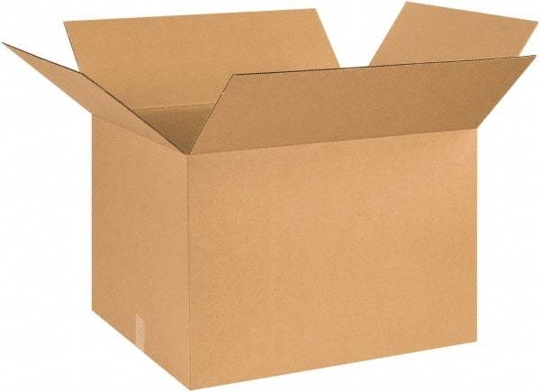 Made in USA - 20" Wide x 26" Long x 18" High Rectangle Corrugated Shipping Box - 1 Wall, Kraft (Color), 65 Lb Capacity - Eagle Tool & Supply