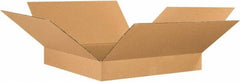 Made in USA - 26" Wide x 26" Long x 4" High Rectangle Corrugated Shipping Box - 1 Wall, Kraft (Color), 65 Lb Capacity - Eagle Tool & Supply