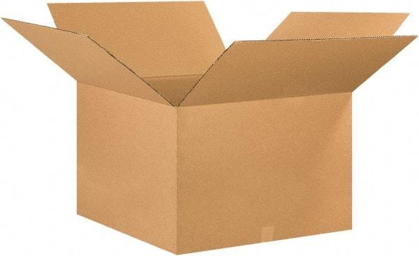Made in USA - 26" Wide x 26" Long x 16" High Rectangle Corrugated Shipping Box - 1 Wall, Kraft (Color), 65 Lb Capacity - Eagle Tool & Supply