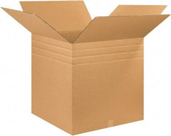 Made in USA - 26" Wide x 26" Long x 26" High Square Multi-Depth Box - 1 Wall, Kraft (Color), 65 Lb Capacity - Eagle Tool & Supply