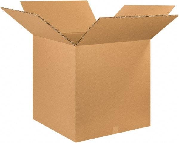 Made in USA - 28" Wide x 28" Long x 28" High Square Heavy Duty Corrugated Box - 2 Walls, Kraft (Color), 100 Lb Capacity - Eagle Tool & Supply