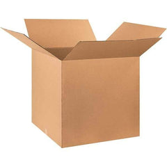 Made in USA - 27" Wide x 27" Long x 27" High Square Corrugated Shipping Box - 1 Wall, Kraft (Color), 65 Lb Capacity - Eagle Tool & Supply