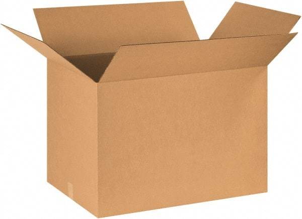 Made in USA - 20" Wide x 30" Long x 20" High Rectangle Corrugated Shipping Box - 1 Wall, Kraft (Color), 65 Lb Capacity - Eagle Tool & Supply