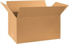 Made in USA - 18" Wide x 30" Long x 16" High Rectangle Corrugated Shipping Box - 1 Wall, Kraft (Color), 65 Lb Capacity - Eagle Tool & Supply