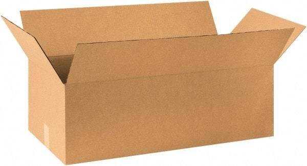 Made in USA - 20" Wide x 36" Long x 15" High Rectangle Corrugated Shipping Box - 1 Wall, Kraft (Color), 65 Lb Capacity - Eagle Tool & Supply