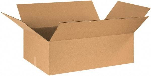 Made in USA - 24" Wide x 30" Long x 10" High Rectangle Corrugated Shipping Box - 1 Wall, Kraft (Color), 65 Lb Capacity - Eagle Tool & Supply