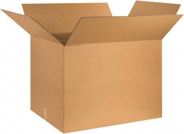 Made in USA - 26" Wide x 30" Long x 24" High Rectangle Corrugated Shipping Box - 1 Wall, Kraft (Color), 65 Lb Capacity - Eagle Tool & Supply