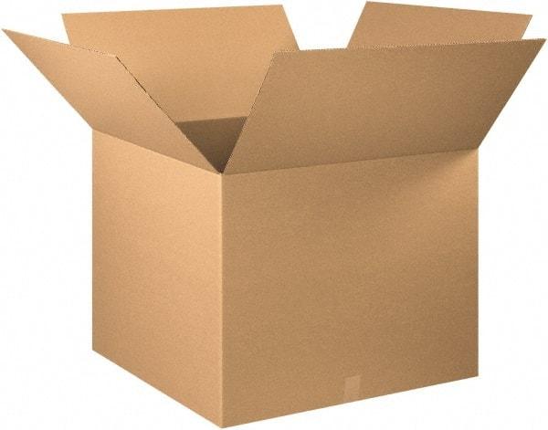 Made in USA - 30" Wide x 30" Long x 25" High Rectangle Corrugated Shipping Box - 1 Wall, Kraft (Color), 65 Lb Capacity - Eagle Tool & Supply
