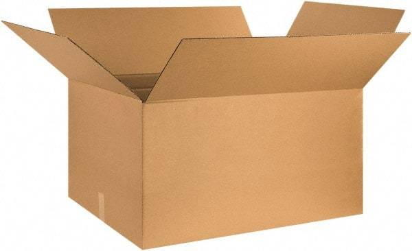Made in USA - 16" Wide x 32" Long x 16" High Rectangle Corrugated Shipping Box - 1 Wall, Kraft (Color), 65 Lb Capacity - Eagle Tool & Supply