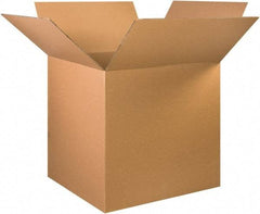 Made in USA - 32" Wide x 32" Long x 32" High Square Heavy Duty Corrugated Box - 2 Walls, Kraft (Color), 100 Lb Capacity - Eagle Tool & Supply