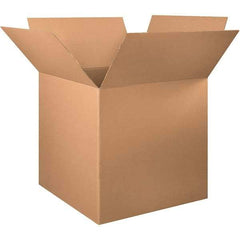 Made in USA - 34" Wide x 34" Long x 34" High Square Corrugated Shipping Box - 1 Wall, Kraft (Color), 65 Lb Capacity - Eagle Tool & Supply