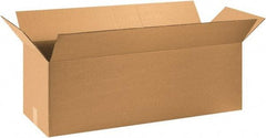Made in USA - 14" Wide x 40" Long x 14" High Rectangle Corrugated Shipping Box - 1 Wall, Kraft (Color), 65 Lb Capacity - Eagle Tool & Supply
