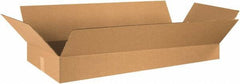 Made in USA - 16" Wide x 36" Long x 5" High Rectangle Corrugated Shipping Box - 1 Wall, Kraft (Color), 65 Lb Capacity - Eagle Tool & Supply