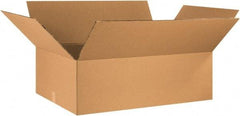 Made in USA - 18" Wide x 36" Long x 12" High Rectangle Heavy Duty Corrugated Box - 2 Walls, Kraft (Color), 100 Lb Capacity - Eagle Tool & Supply