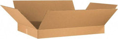 Made in USA - 24" Wide x 36" Long x 4" High Rectangle Corrugated Shipping Box - 1 Wall, Kraft (Color), 65 Lb Capacity - Eagle Tool & Supply