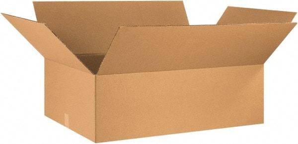 Made in USA - 24" Wide x 36" Long x 10" High Rectangle Corrugated Shipping Box - 1 Wall, Kraft (Color), 65 Lb Capacity - Eagle Tool & Supply