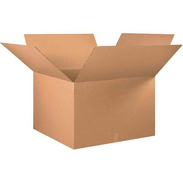 Made in USA - 36" Wide x 36" Long x 24" High Rectangle Corrugated Shipping Box - 1 Wall, Kraft (Color), 65 Lb Capacity - Eagle Tool & Supply