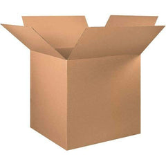 Made in USA - 36" Wide x 36" Long x 36" High Square Corrugated Shipping Box - 1 Wall, Kraft (Color), 65 Lb Capacity - Eagle Tool & Supply