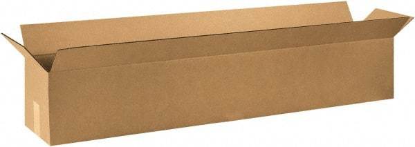 Made in USA - 10" Wide x 48" Long x 10" High Rectangle Corrugated Shipping Box - 1 Wall, Kraft (Color), 65 Lb Capacity - Eagle Tool & Supply