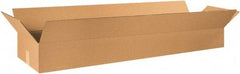 Made in USA - 12" Wide x 48" Long x 6" High Rectangle Corrugated Shipping Box - 1 Wall, Kraft (Color), 65 Lb Capacity - Eagle Tool & Supply