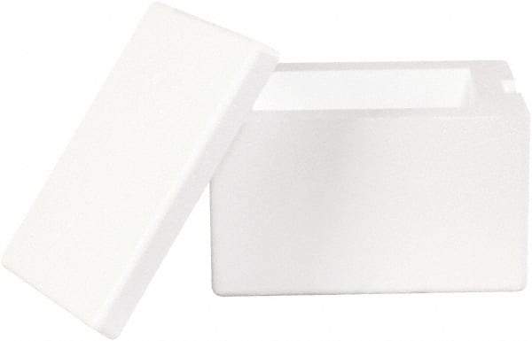 Made in USA - 6" Wide x 8" Long x 4-1/8" High Rectangle Insulated Box - White - Eagle Tool & Supply