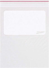 Minigrip - 3 x 5", 2 mil Minigrip White Block Reclosable Polybags - Clear - Eagle Tool & Supply