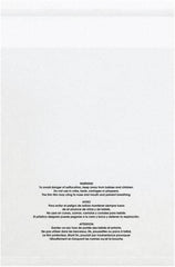 Value Collection - 9 x 12", 1.5 mil Resealable Suffocation Warning Polybags - Clear - Eagle Tool & Supply