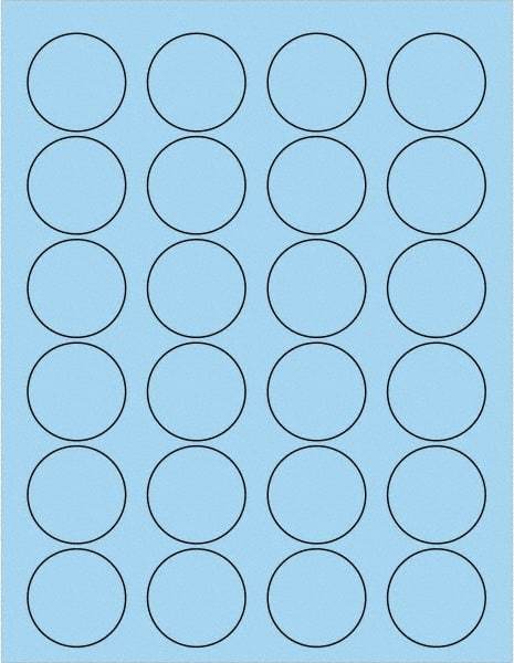 Tape Logic - 1-5/8" Long, Pastel Blue Paper Laser Label - For Laser Printers - Eagle Tool & Supply