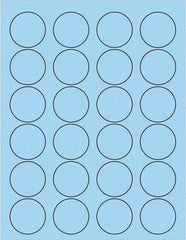 Tape Logic - 1-5/8" Long, Pastel Blue Paper Laser Label - For Laser Printers - Eagle Tool & Supply