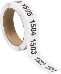 Tape Logic - 1-1/2" Long, Black/White Paper Inventory Labels - For Multi-Use - Eagle Tool & Supply