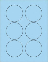 Tape Logic - 3" Long, Pastel Blue Paper Laser Label - For Laser Printers - Eagle Tool & Supply