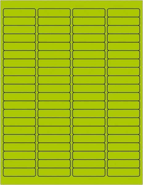 Tape Logic - 1/2" Long, Fluorescent Green Paper Laser Label - For Laser Printers - Eagle Tool & Supply