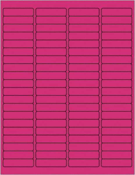 Tape Logic - 1/2" Long, Fluorescent Pink Paper Laser Label - For Laser Printers - Eagle Tool & Supply