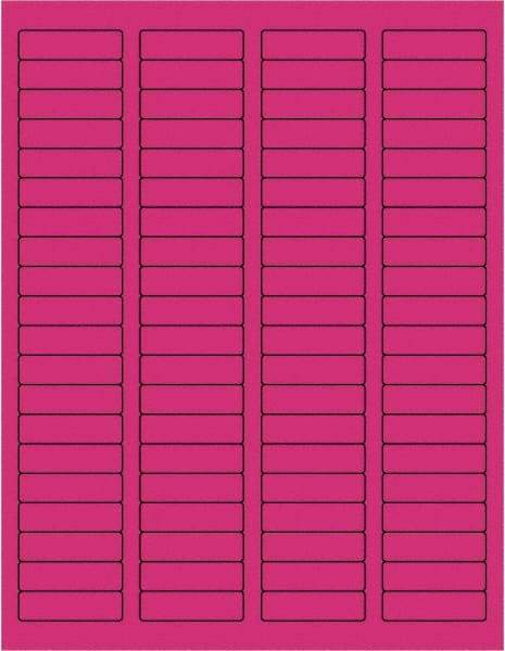 Tape Logic - 1-3/4" Long, Fluorescent Pink Paper Laser Label - For Laser Printers - Eagle Tool & Supply