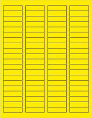 Tape Logic - 1-3/4" Long, Fluorescent Yellow Paper Laser Label - For Laser Printers - Eagle Tool & Supply