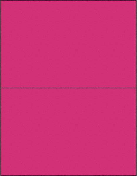 Tape Logic - 8-1/2" Long, Fluorescent Pink Paper Laser Label - For Laser Printers - Eagle Tool & Supply