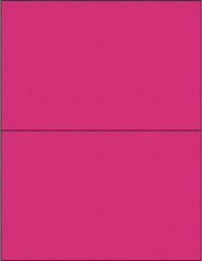 Tape Logic - 8-1/2" Long, Fluorescent Pink Paper Laser Label - For Laser Printers - Eagle Tool & Supply