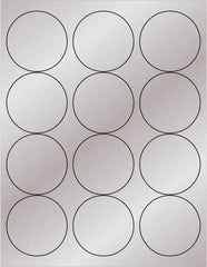 Tape Logic - 2-1/2" Long, Silver Paper Laser Label - For Laser Printers - Eagle Tool & Supply