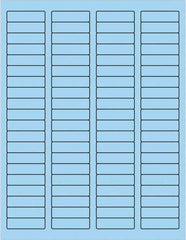 Made in USA - 1-3/4" Long, Pastel Blue Paper Laser Label - For Laser Printers - Eagle Tool & Supply