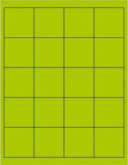 Tape Logic - 2" Long, Fluorescent Green Paper Laser Label - For Laser Printers - Eagle Tool & Supply